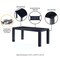 Manhattan Comfort 7-PieceRockaway 70.86 Dining Set with 6 Carrington Chairs in Black and Light Grey 6-DT02DC089AR-BKLG - alternate 9